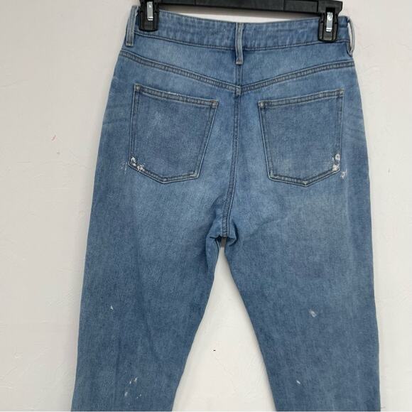 Pacsun Medium Wash Distressed Girlfriend High Rise Jeans Womens 26 Blue Denim - Picture 6 of 12